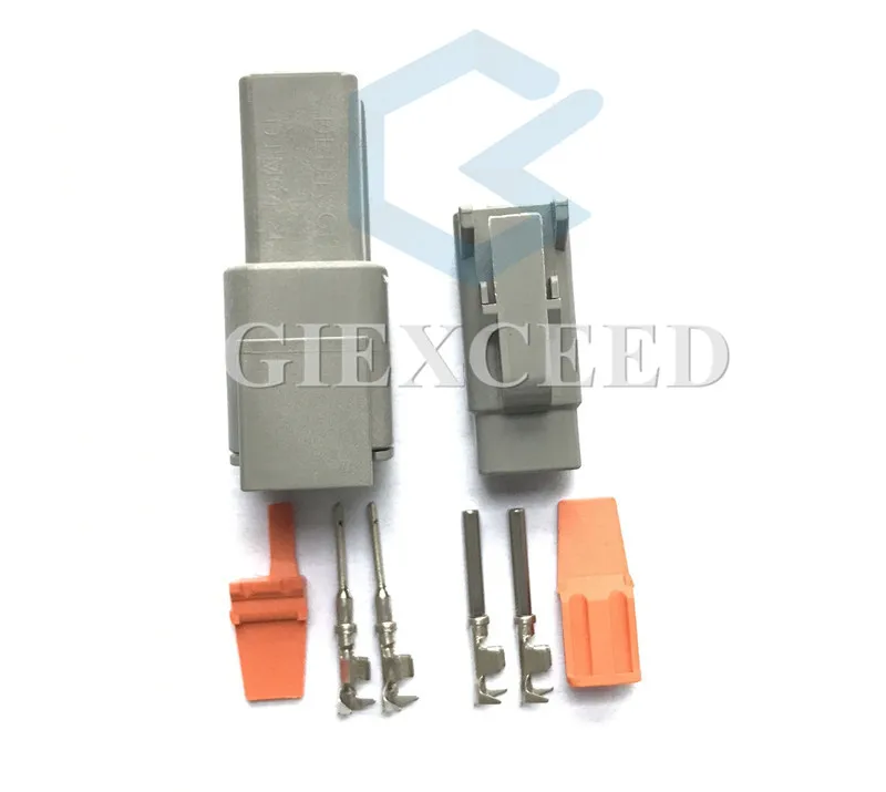 2 комплекта 2 Pin DTM DTM06-2S/ATM06-2S DTM04-2P/ATM04-2P Водонепроницаемый Электрический разъем Впускной Разъем датчика температуры воздуха