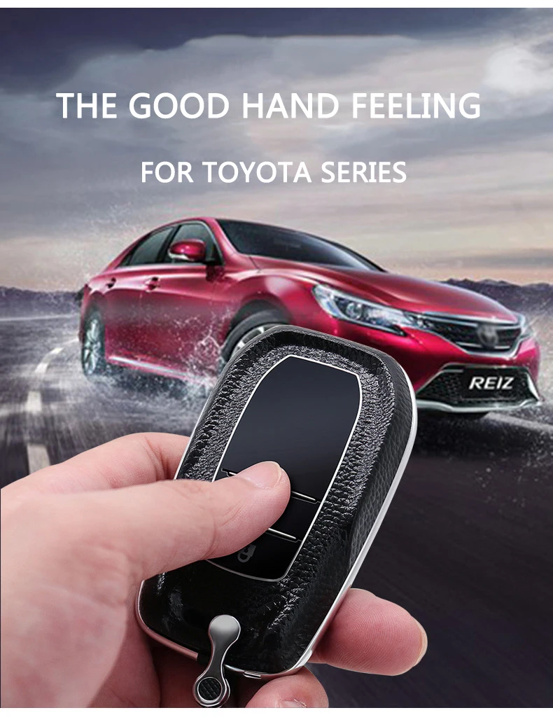 Для Toyota Hilux Fortuner Land Cruiser Camry, Crown RAV4 Highlander натуральная кожа Футляр для дистанционного ключа чехол-накладка мягкий чехол-держатель