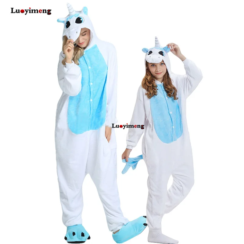 Комбинезон кигуруми в виде единорога Пижама для взрослых женские пижамы