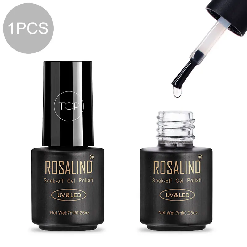 Top Coat ROSALIND Гель-лак для ногтей кошачий глаз 7 мл для маникюра праймер гель Перманентный лак для ногтей УФ-лак для ногтей верхнее покрытие Гель-лак - Цвет: Top Coat