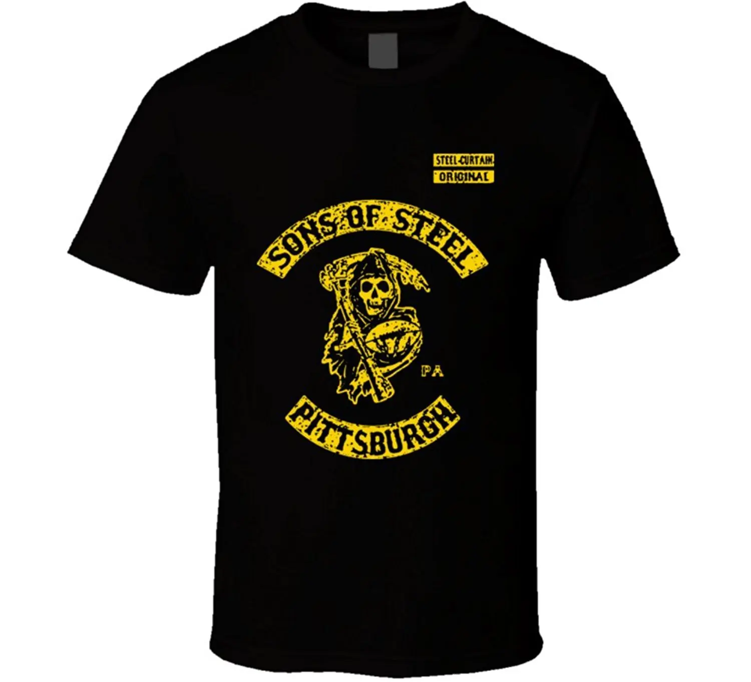 2017 Модная рубашка Bandit Sons of steel Pittsburgh curtain ers SOa Reaper Footballer хлопковая Футболка с