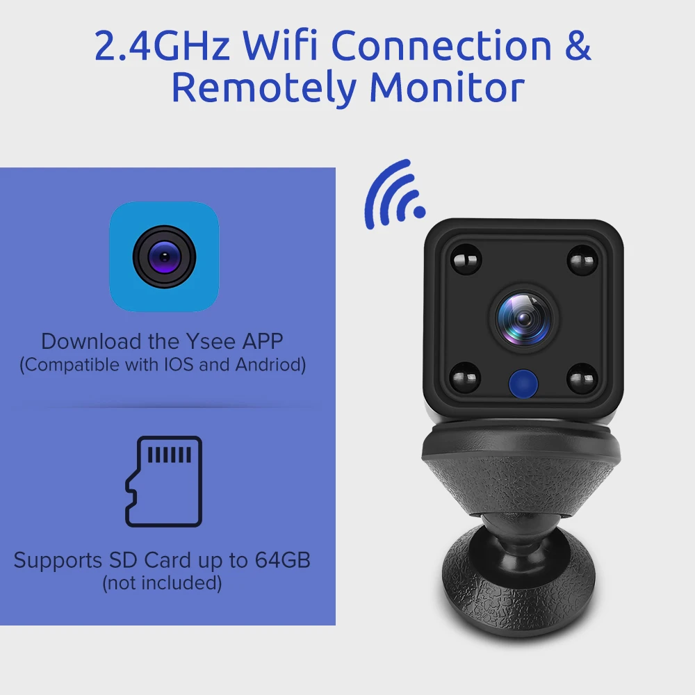 Boblov 1080 P Мини Wifi камера Беспроводные ip камеры для домашней безопасности