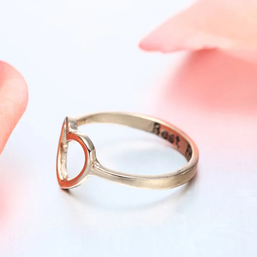 Светлое кольцо Cxwind в форме сердца женское составное с вырезами