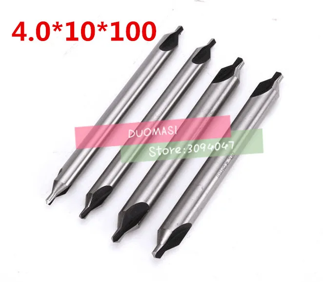 

4,0*10*100 мм 5 шт./компл. 10 мм petiole 60 градусов Высокое качество HSS длинный центр дрель пилота Бесплатная доставка