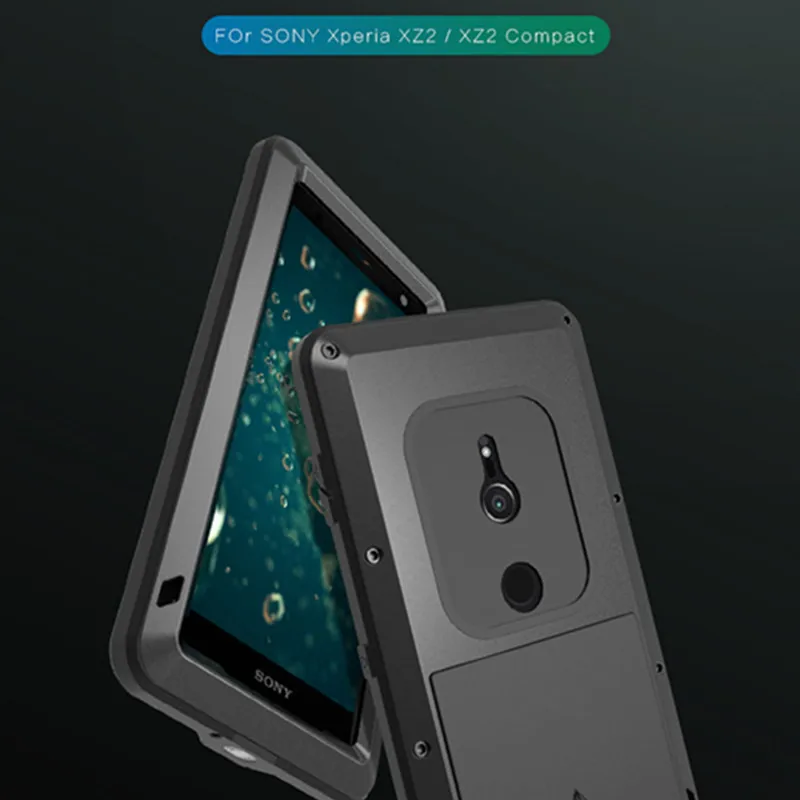 Чехол для Sony Xperia XZ2 противоударный алюминиевый металлический полноразмерный