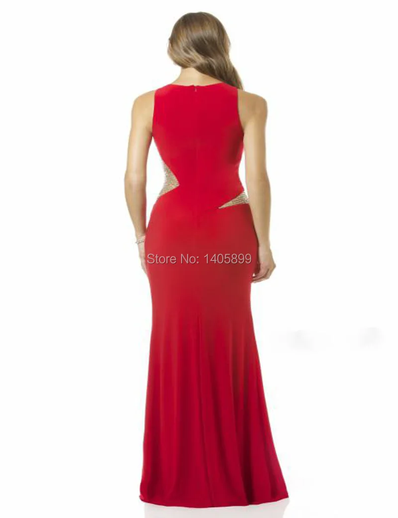 New Arrival Tank O Neck Beads Chiffon Mermaid Sexy Long Prom Dress 2015 Robe De Soiree | Свадьбы и торжества