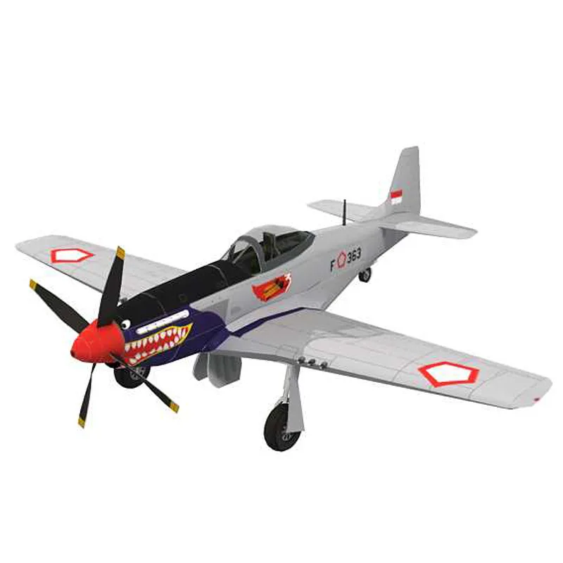 3D бумажная модель Mustang Fighter Aircraft картонный дом для детской бумаги 1:33 |Картонные