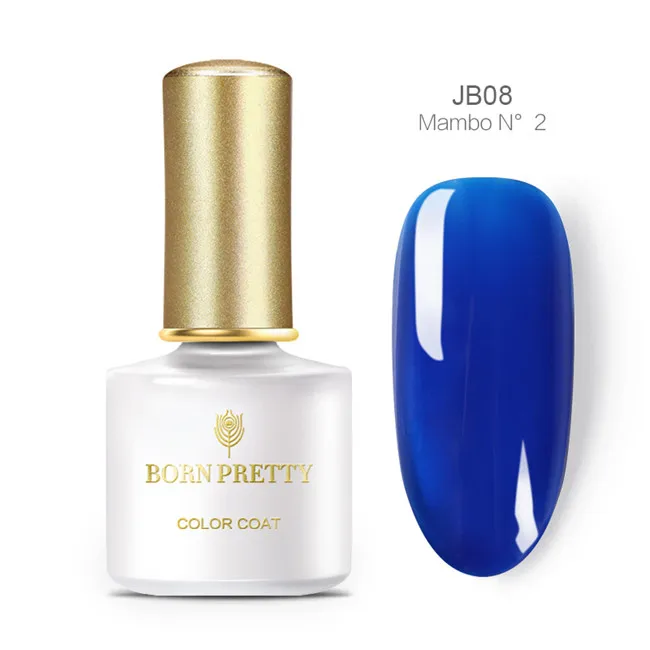 Серия BORN PRETTY Jazz Blue 6 мл Гель-лак для ногтей замачиваемый УФ светодиодный Гель-лак чистый цвет ногтей гель для маникюра - Цвет: BPJB08