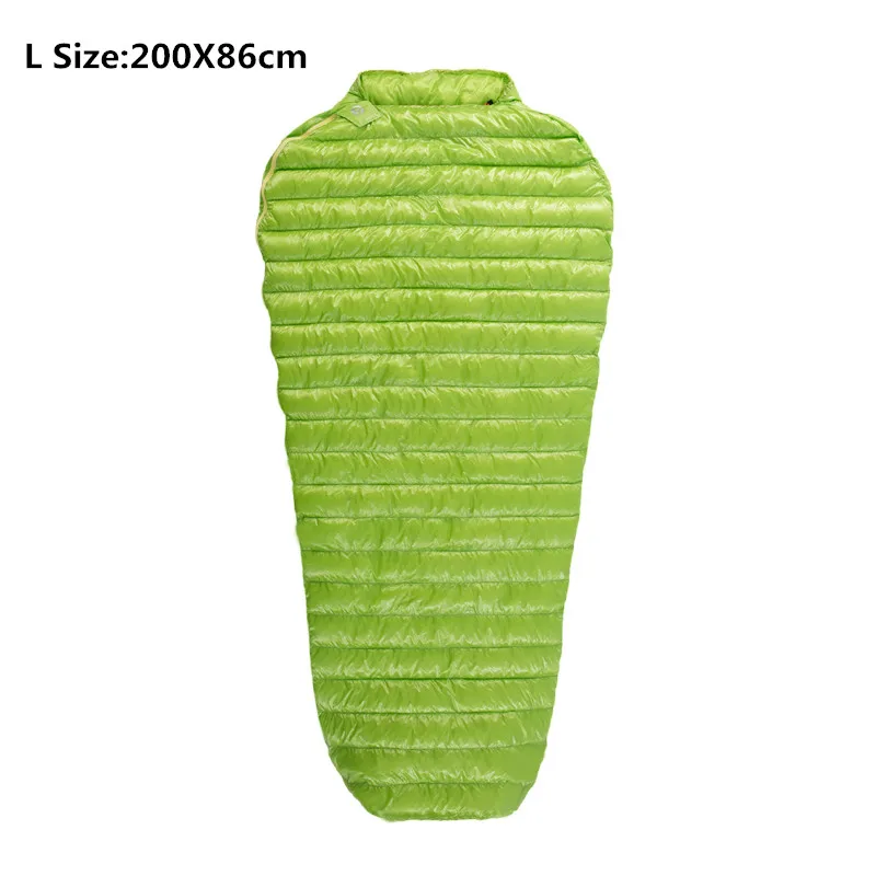L 200x86cm Green AEGISMAX сверхлегкий спальный мешок мини-мини длинный 95% гусиный пух Мумия Открытый Кемпинг удлиненный взрослый нейлоновый весенний ленивый мешок - Цвет: L 200x86cm Green