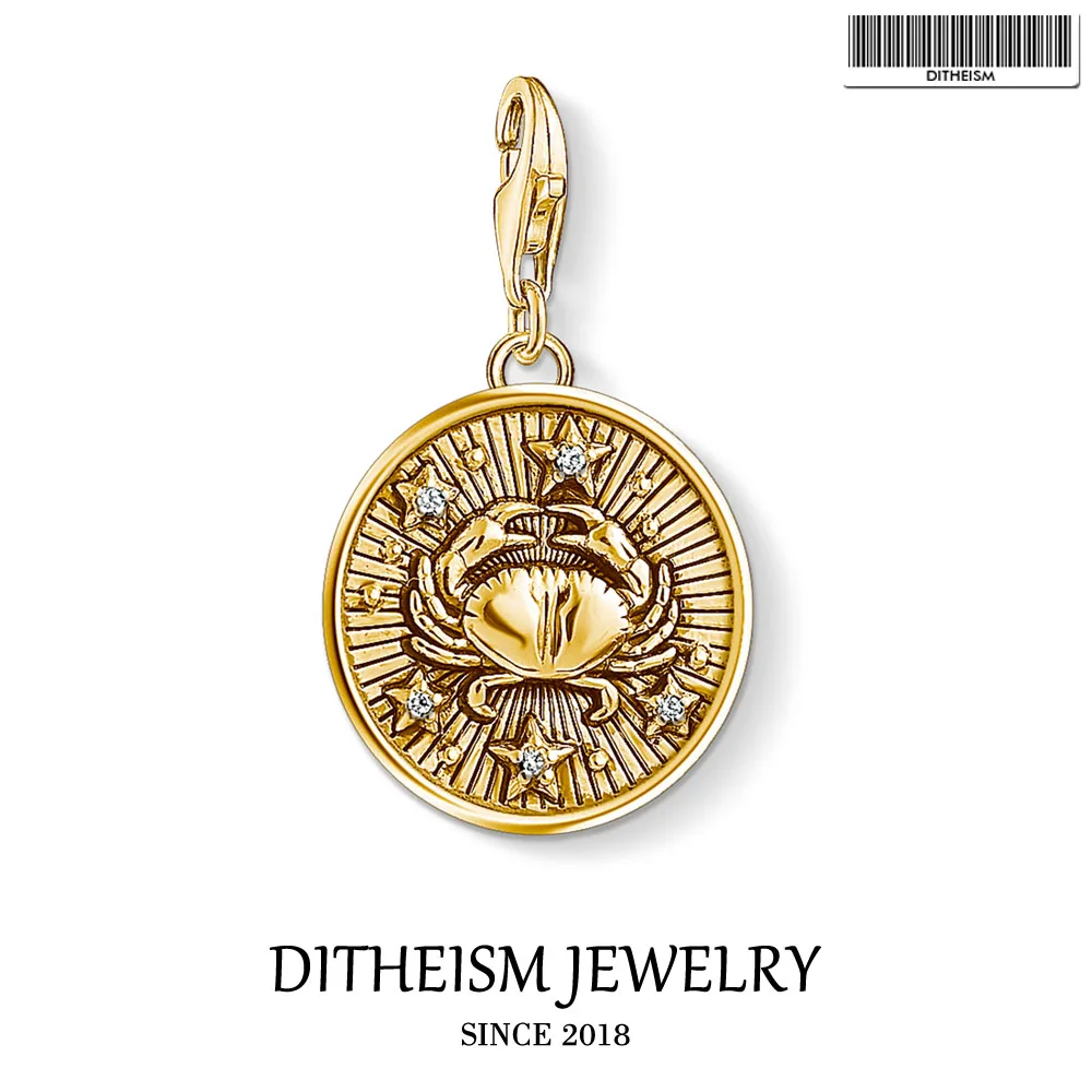 Шармы с золотыми звездами и знаками рака модные ювелирные изделия 2019 из