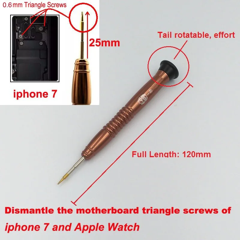 

Taiwan YangSheng Y Style 0.6mm Triangle Screwdriver 25*120mm Repair Tools For Motherboard of iphone 7 & Apple Watch