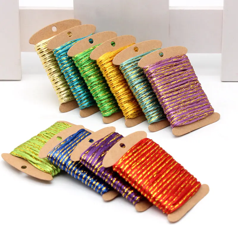 2 мм 5 метров/рулон хлопчатобумажной веревки нейлоновые бусины ювелирный шнурок