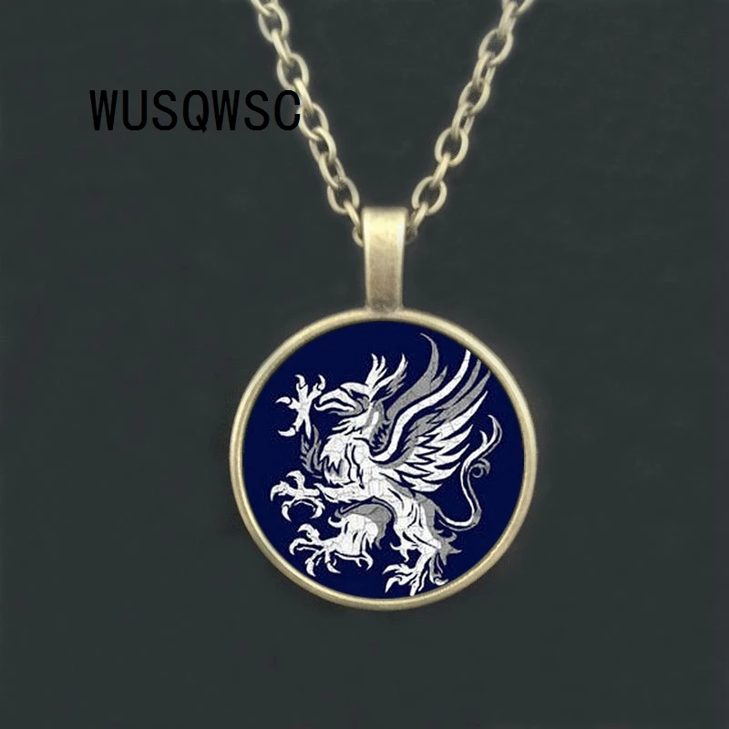 WUSQWSC Dragon Age логотип кулон Цепочки и ожерелья с серебряным покрытием ручной работы