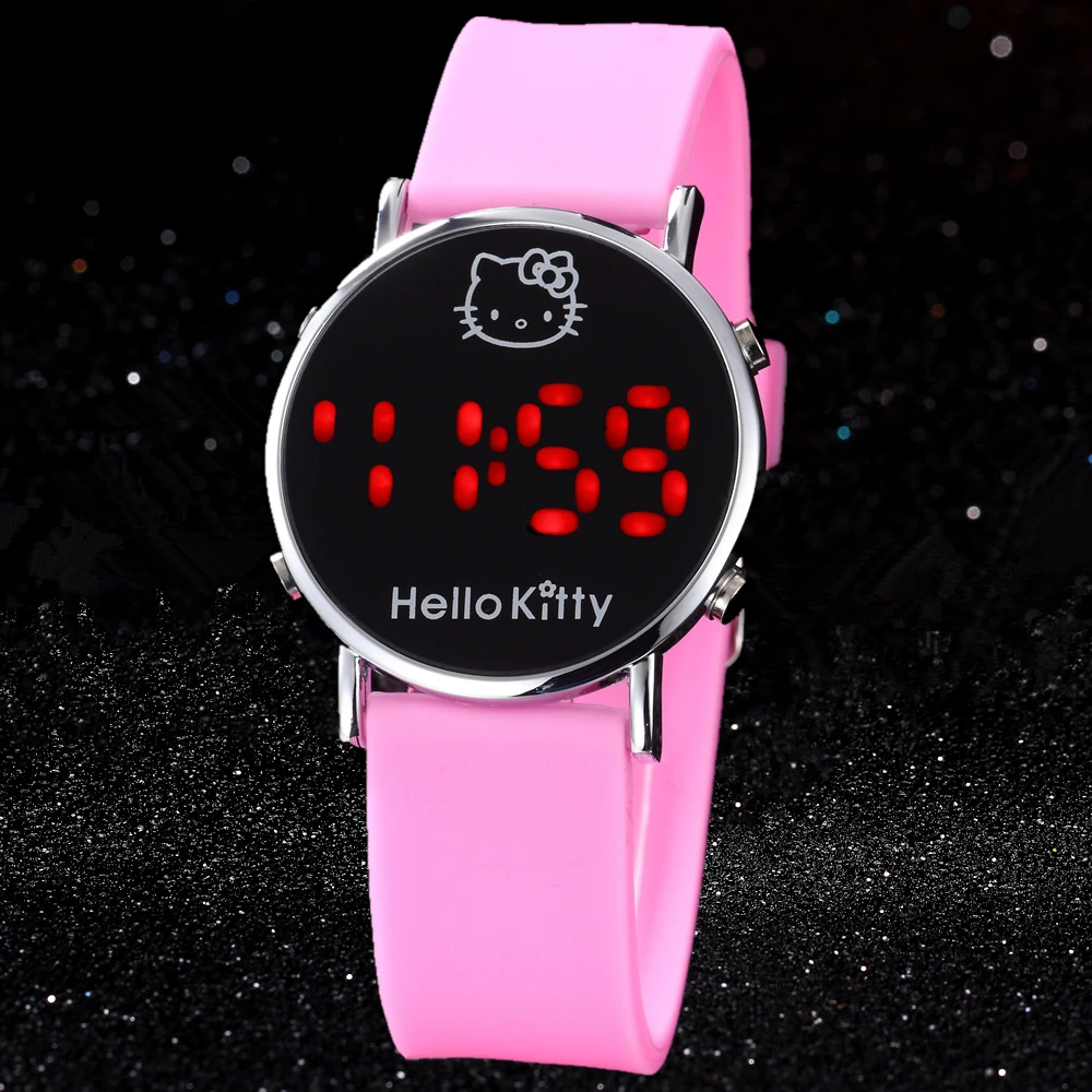 Новинка 2019 красные часы Hello Kitty для детей детские наручные с мультипликационным