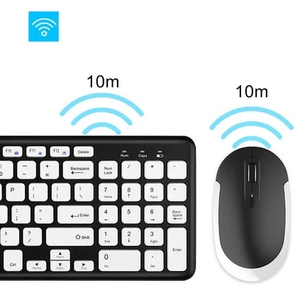 Беспроводная клавиатура и мышь BOW HW156C Slim 2 4 ГГц комплект для настольного ПК