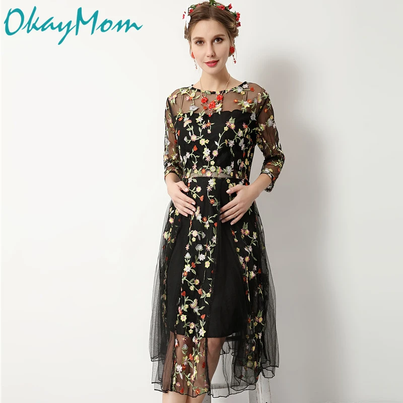 Реквизит для фотосъемки беременных элегантная одежда с цветочной вышивкой