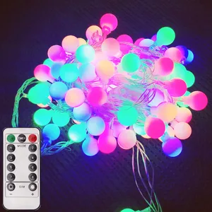 8 режимов Светодиодный Шар струнный светильник 5 В DC USB мощность открытый Рождество Сад вечерние Декор Светильник струнный светильник водонепроницаемый на батарейках