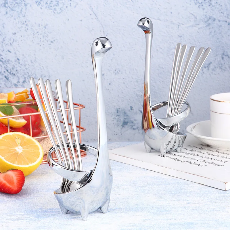 Креативный кухонный стеллаж для хранения столовых приборов из нержавеющей стали