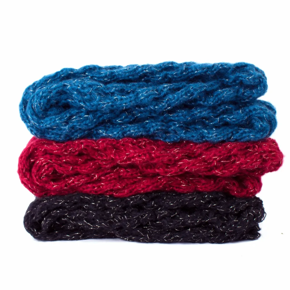 Geebro Женские повседневные шарфы зимний женский теплый вязаный шарф женские