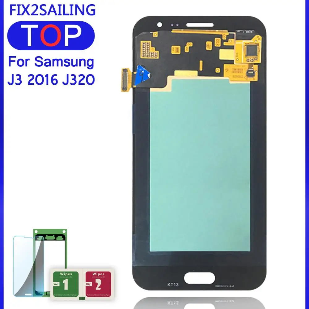 lcd для samsung Galaxy J3 J320 J320F J320H J320M J320FN Super AMOLED lcd s дисплей с кодирующий преобразователь сенсорного экрана в сборе
