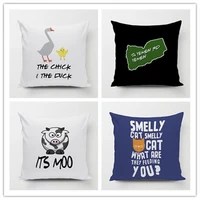 friend yemen printed decorative throw pillows case cotton cushion cover creative decoration for sofa car covers