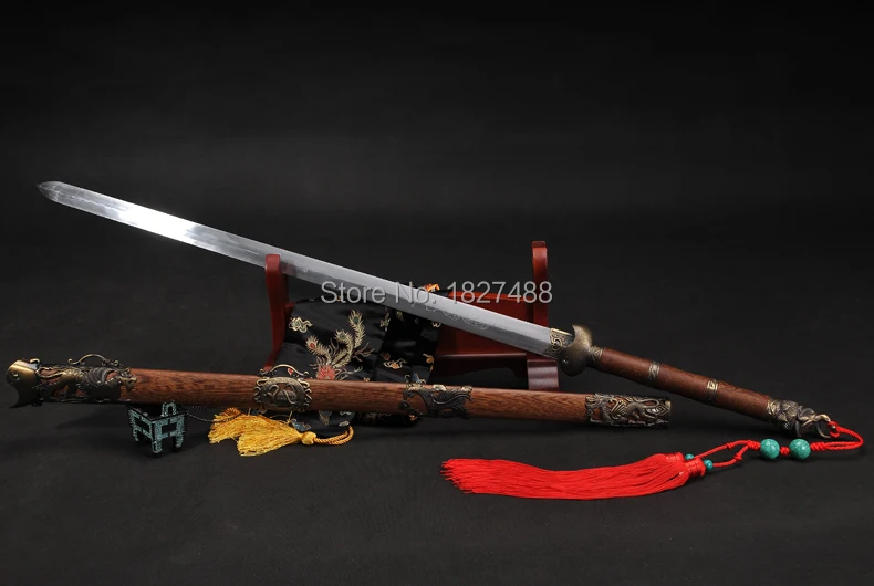 Ручная груша деревянная ручка/ножны китайский KungFu XuanWu меч Han jian/полностью Tang