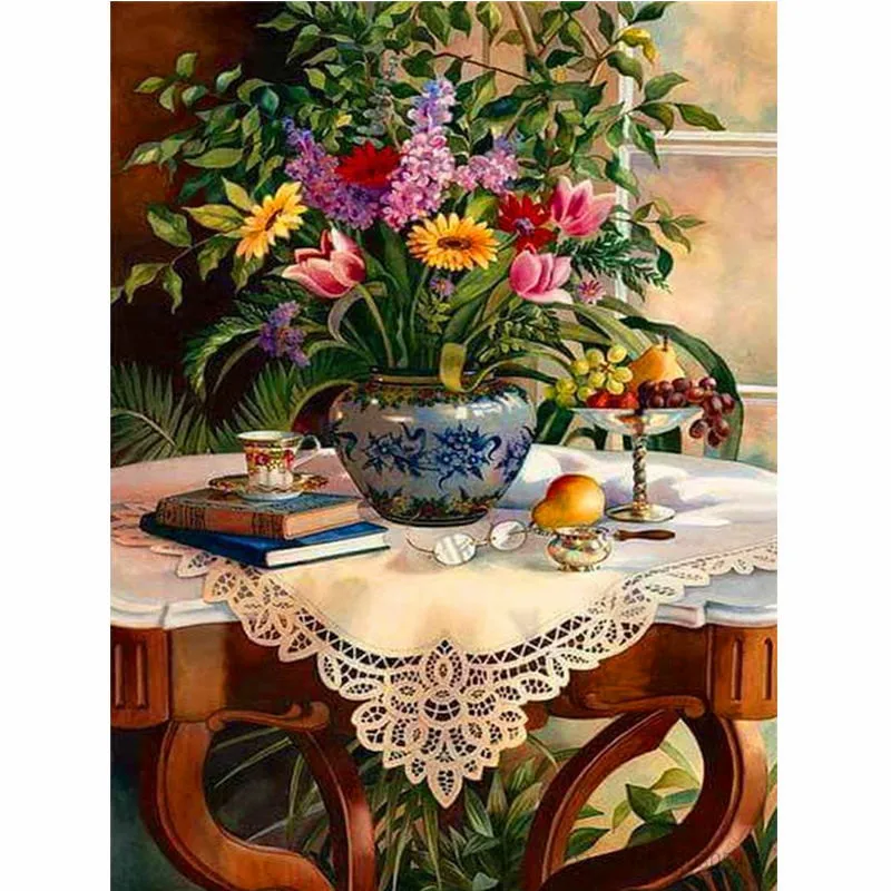 CHUNXIA DIY картина по номерам красочное Рисование акриловыми красками цветок