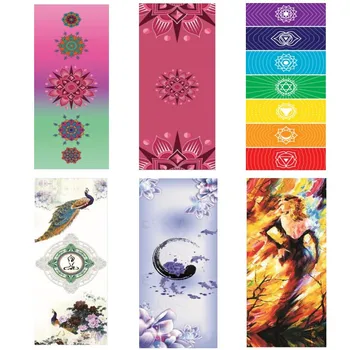 New 16 Style Colorful Rubber Yoga Mat 4 Mm Anti Slip Pilates Exercise Mats Suede Yoga Mat Cover Fitness Yoga Pad Customizable