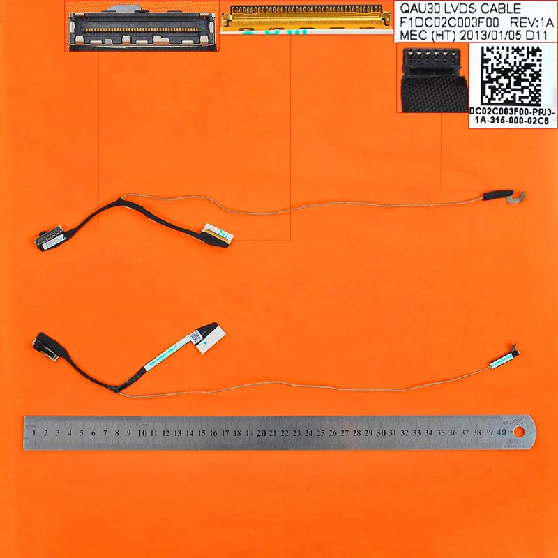 

New LCD LED Video Flex Cable For HP ENVY4 LCD LVDS CABLE QAU30,without touch,ORG P/N :DC02C003F00 LCD LVDS CABLE