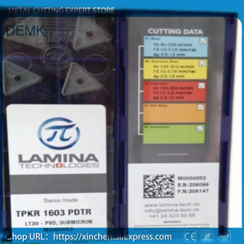 

100% оригинал TPKR1603PDTR LT30 LAMINA токарный станок с ЧПУ фрезерный станок Карбид CNC лезвие 10 шт.