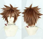 Женский короткий парик из синтетических волос Kingdom Hearts III Sora, светло-коричневый термостойкий парик для костюмированной вечеринки