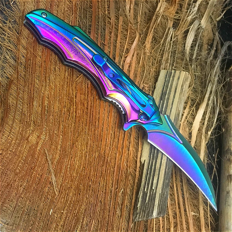 CS игры коготь нож 440C открытый titanium карман складной нож выживания коллекция многофункциональный нож