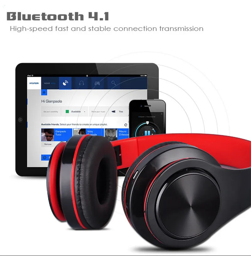 Новый Портативный Беспроводной наушники Спорт bluetooth стерео Складная гарнитура
