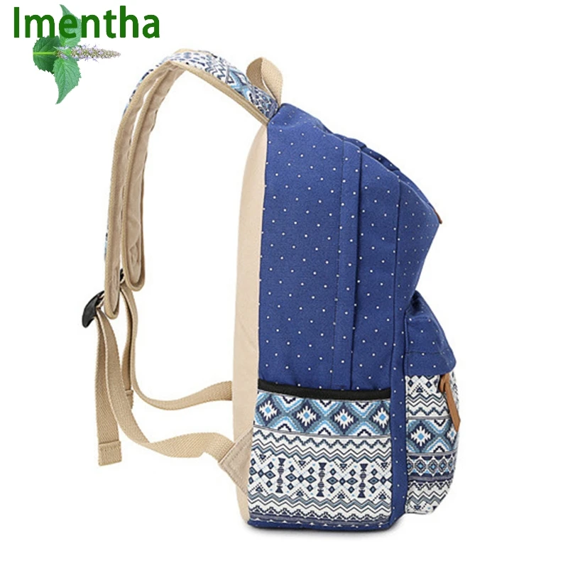 

Fresh lovely style, canvas cloth for students women printing school bags for teenage girls , School Backpack