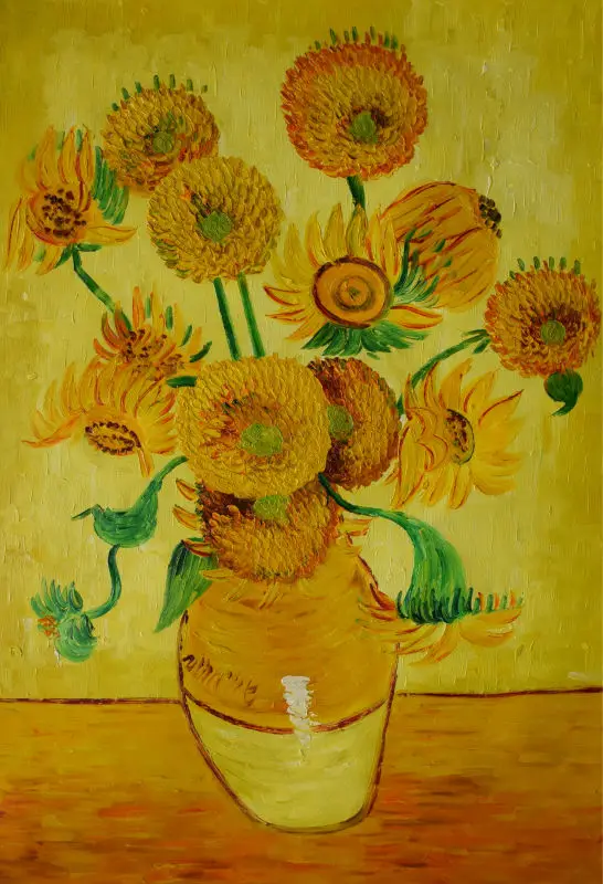 

100%Hand Painted Canvas Wall Art Abstract Oil Painting Van gogh Sunflower Canvas Painting Wall Picture Painting for Living Room