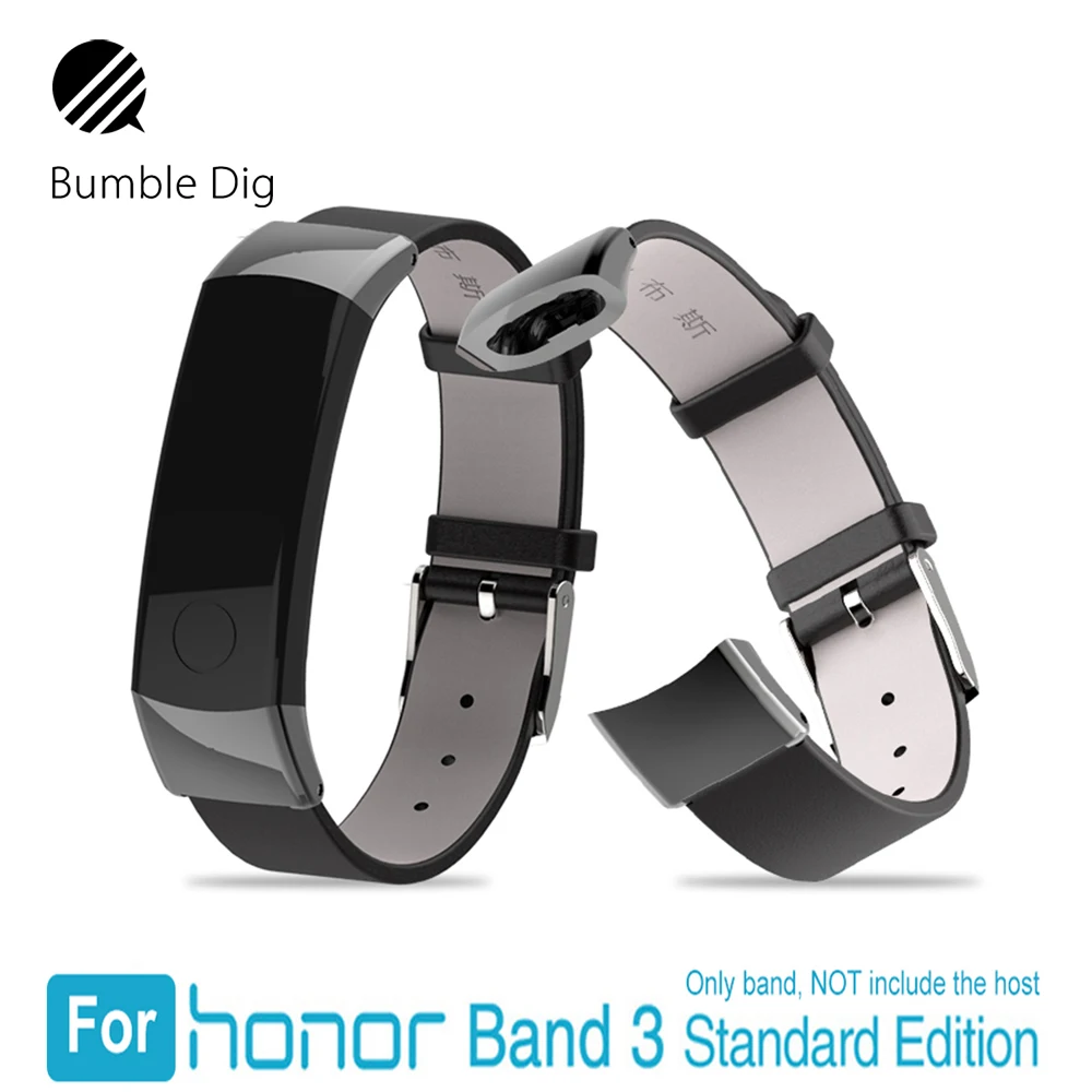 Ремешок из натуральной кожи для смарт браслета Honor band 3 мягкий сменный Браслет Huawei