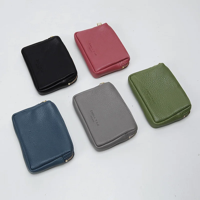 Emma YAO женские кожаные кошельки для монет модный мини кошелек держатель карт лидер