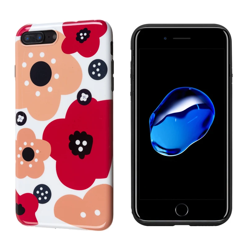 Роскошный Глянцевый мраморный цветочный чехол для iphone X XR XS Max Блестящий Мягкий
