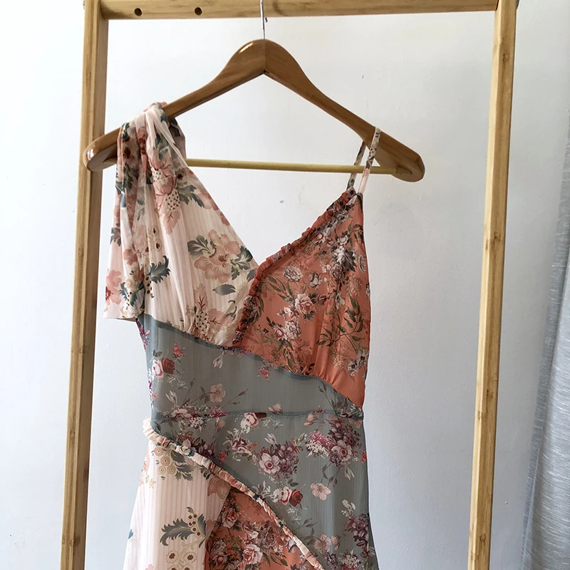Women Bohemian Romantic Floral Print Holiday Maxi Dress | Женская одежда