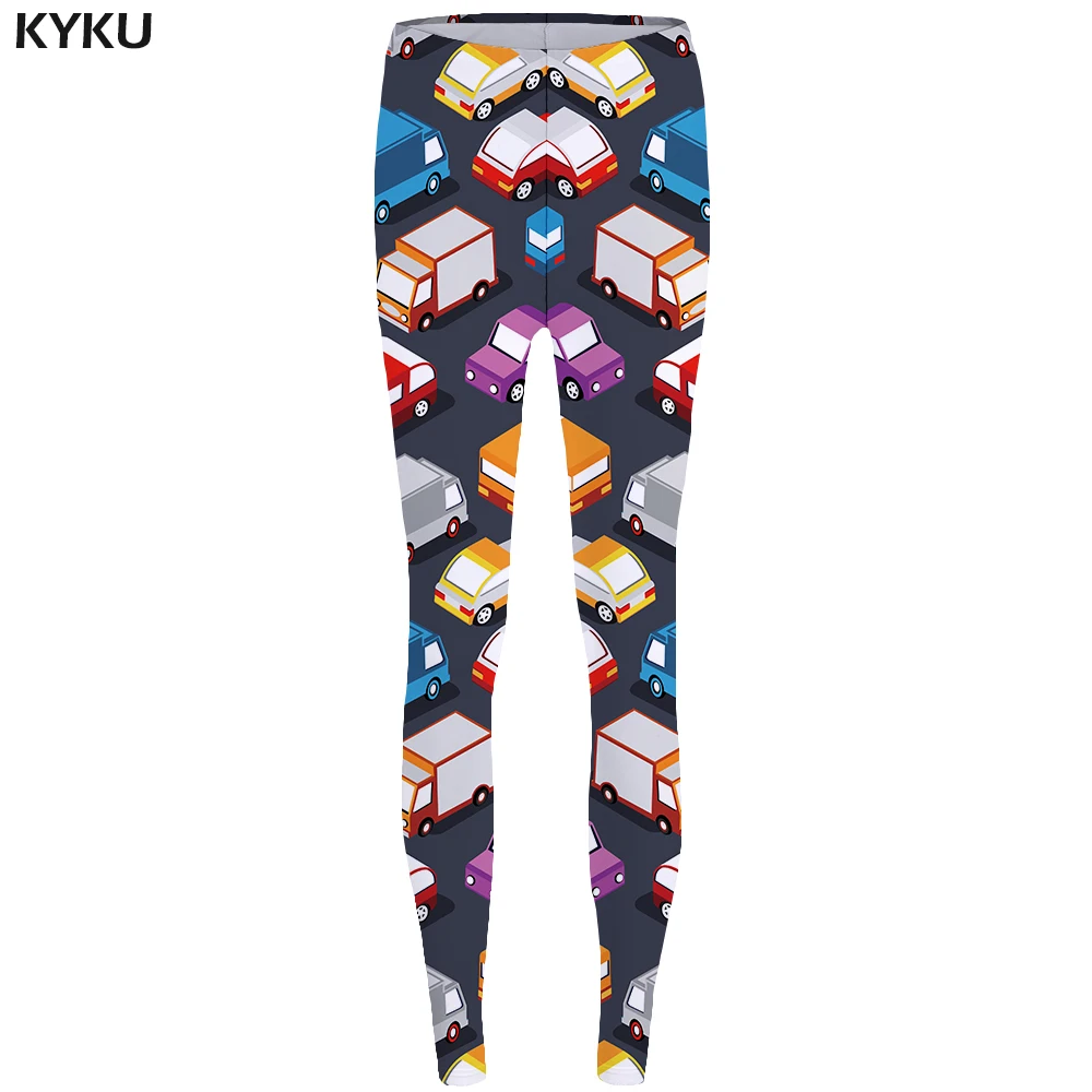 Женские блестящие леггинсы KYKU розовые с 3D принтом быстросохнущие|cloud leggings|printed