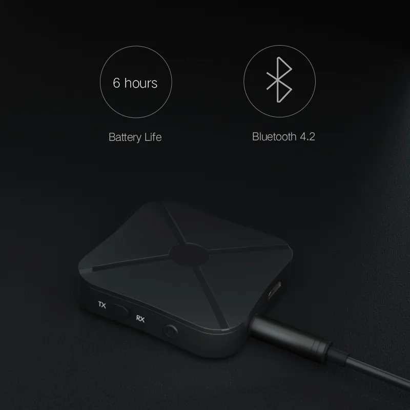3,5 мм AUX 4,2 Bluetooth автомобильный комплект 2 в 1 приемник передатчик для автомобиля динамик Mp3 плеер ТВ Bluetooth наушники