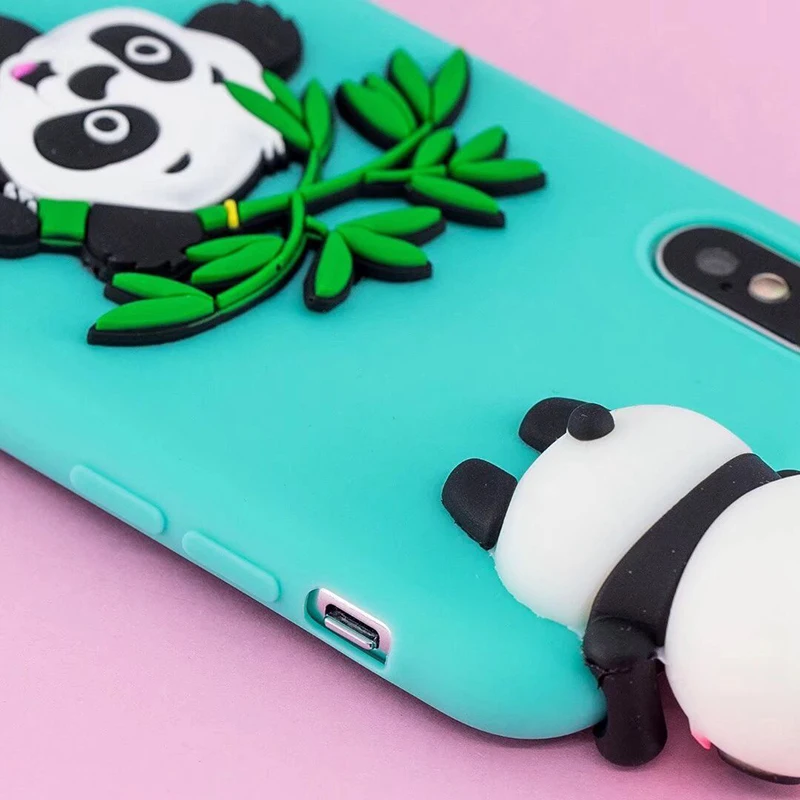 3D игрушка панда чехол для телефона iPhone XS Max XR 6 6S 7 8 Plus X 5 5S SE задняя крышка модные