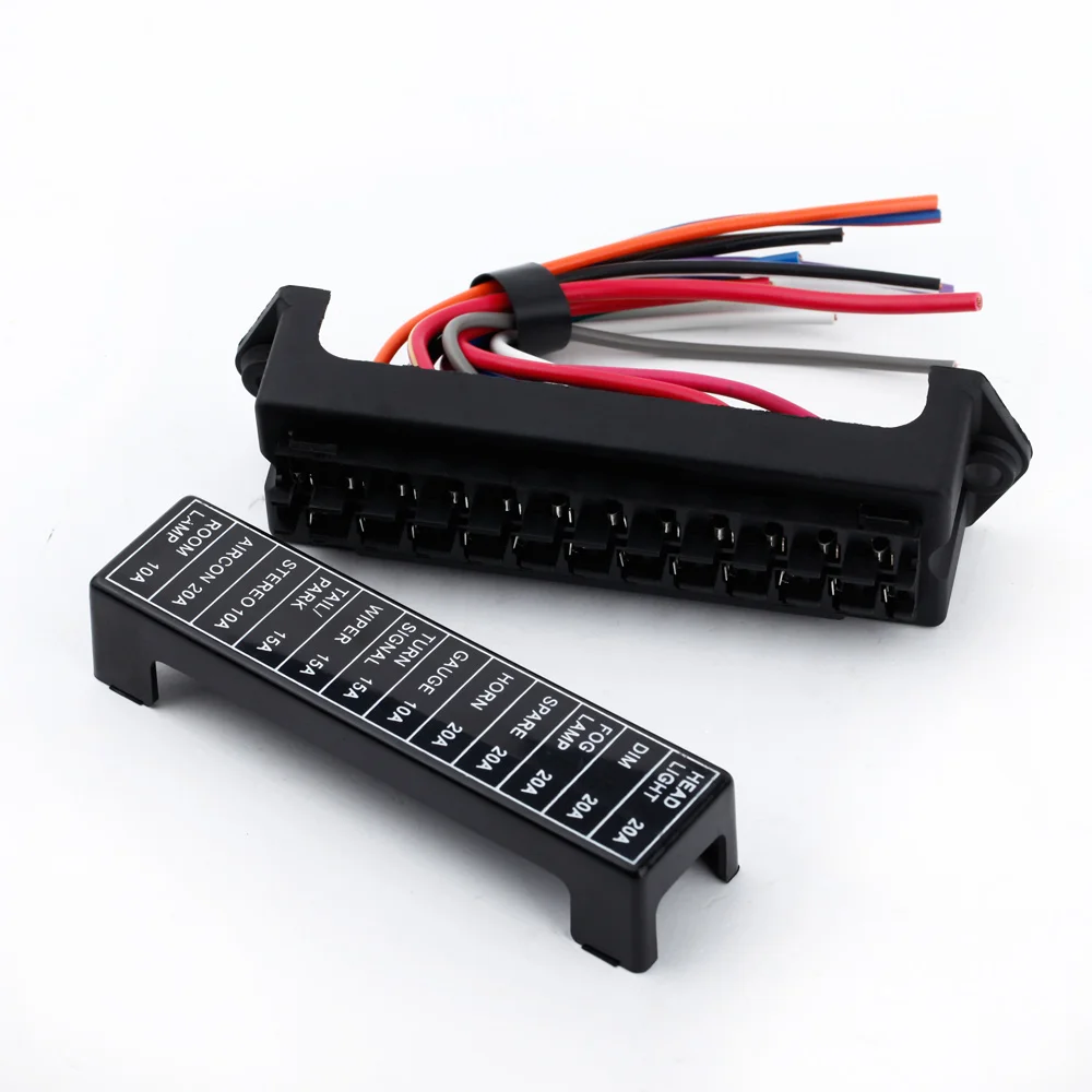 12 Way ATC ATO 2-input 12-ouput Wire 12V Volt Fuse Box 24V 32V Circuit Car Trailer Auto Blade Boxes Block Holders | Автомобили и