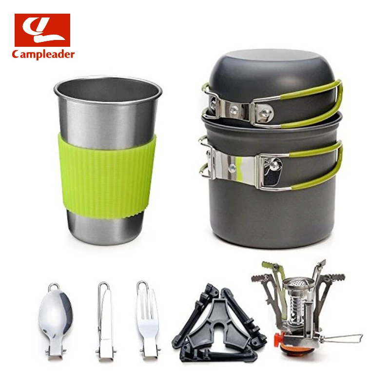 Набор посуды на открытом воздухе 1 2 человек набор для кемпинга котелок