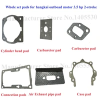 free shipping original spare parts gaskets 6 pieces for hangkai 3 5hp 2 stroke boat engine