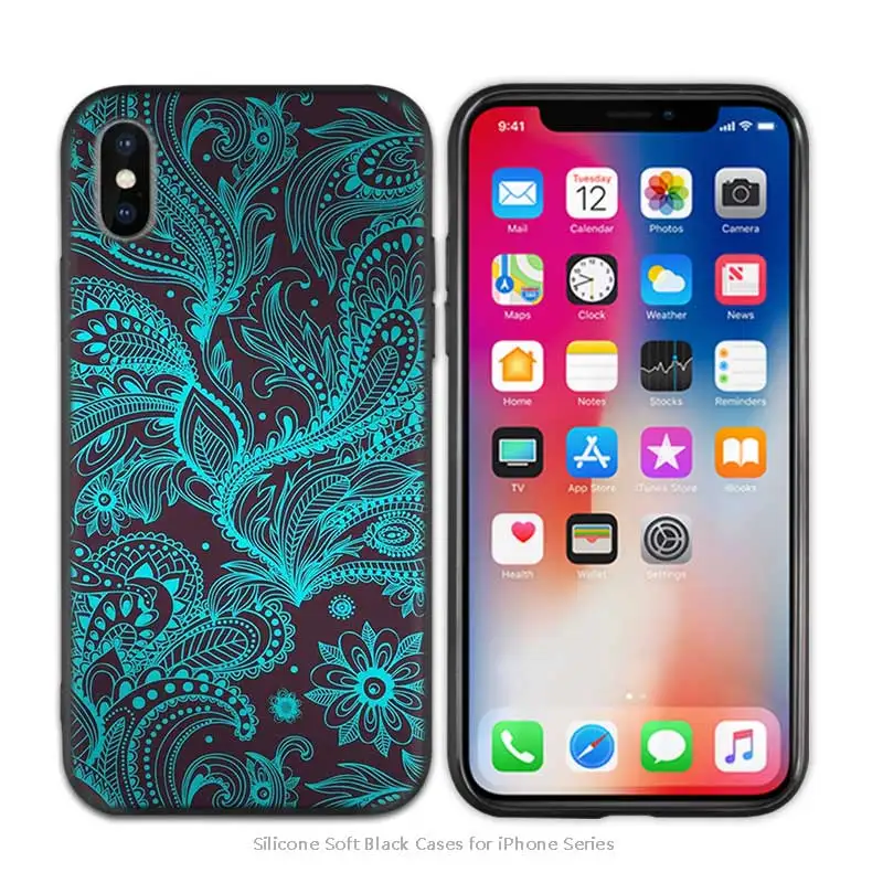 A008 Противоударный ТПУ силиконовый чехол с мандалой чакрой йогой для iPhone X XS XR XS 11 11Pro Max 7 8 6 6S 5 5S SE Plus Fundas Capa - Цвет: A008