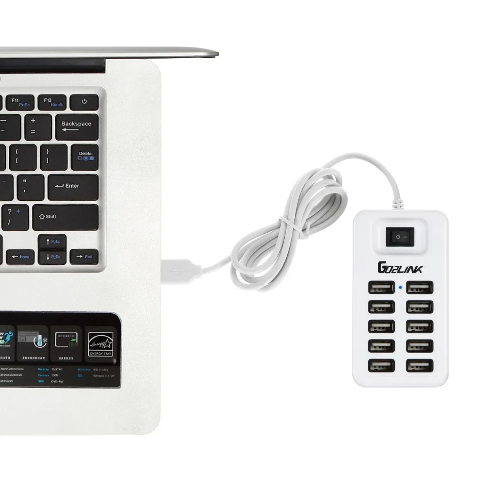Адаптер концентратор Go2linK для передачи данных белый черный USB 2 0 OTG длина кабеля 100