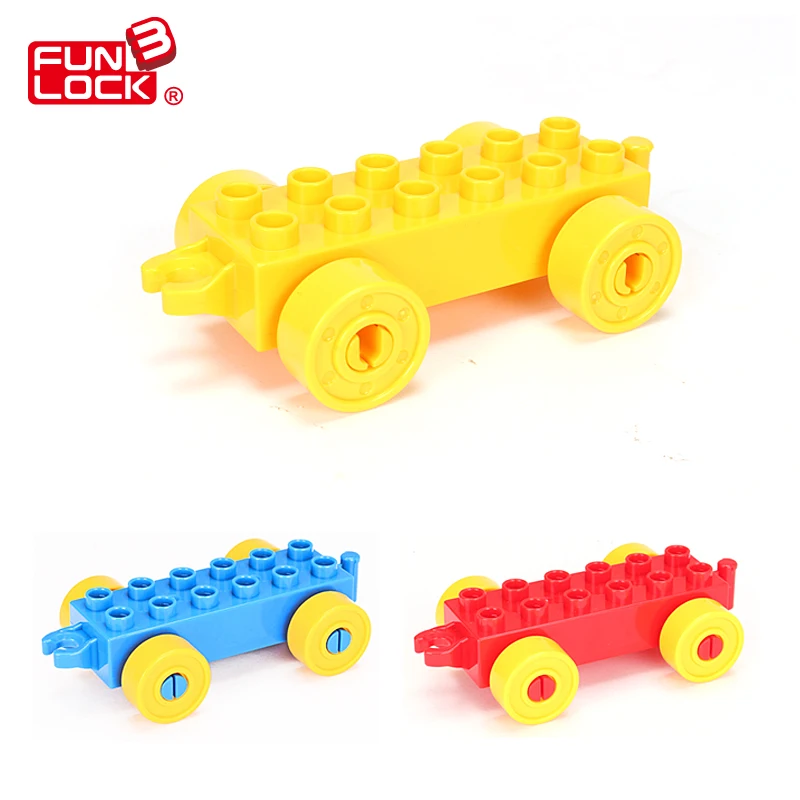 Funlock Duplo Blocks 3 шт. набор игрушек для автомобиля Забавный парк тематическая игровая