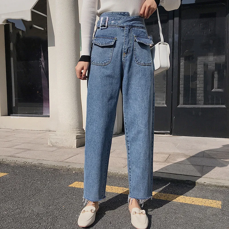 Denim jeans women Europe and the new Dongyu Zhou with retro waisted Jean Haren pants | Женская одежда