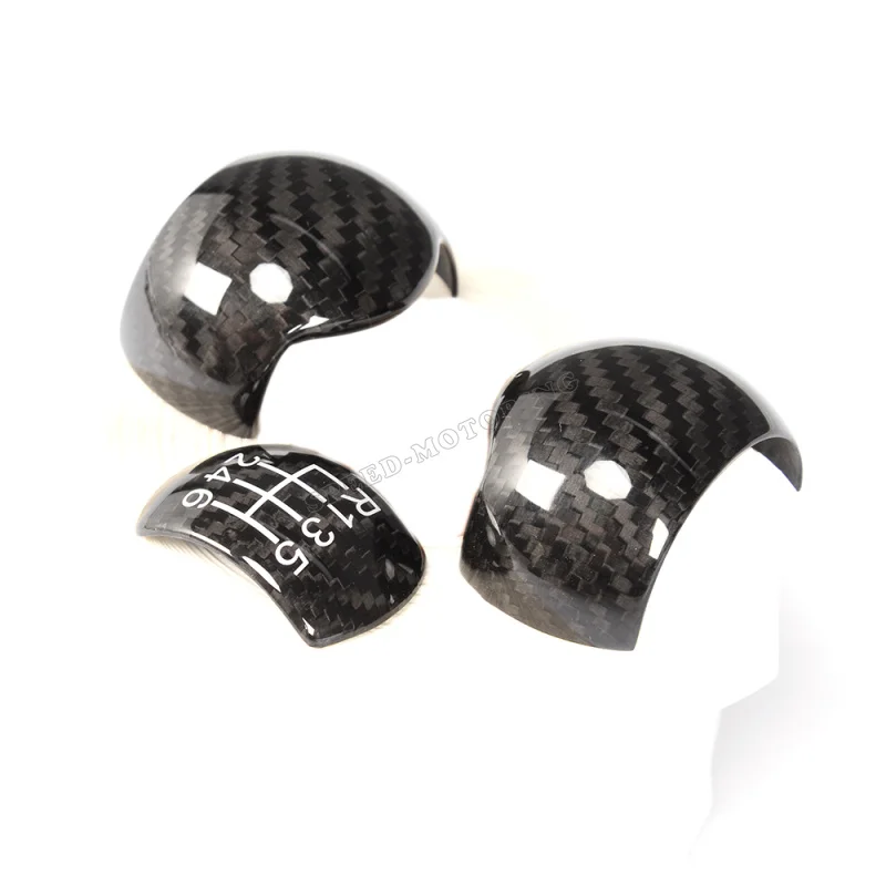 Carbon Fiber Gear Shift Knob Manual Transmission For Ford Mustang 2014 2015 3PCS | Автомобили и мотоциклы